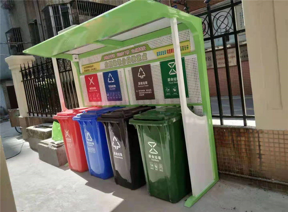 张槎街道大沙金城旧小区垃圾分类亭改造升级
